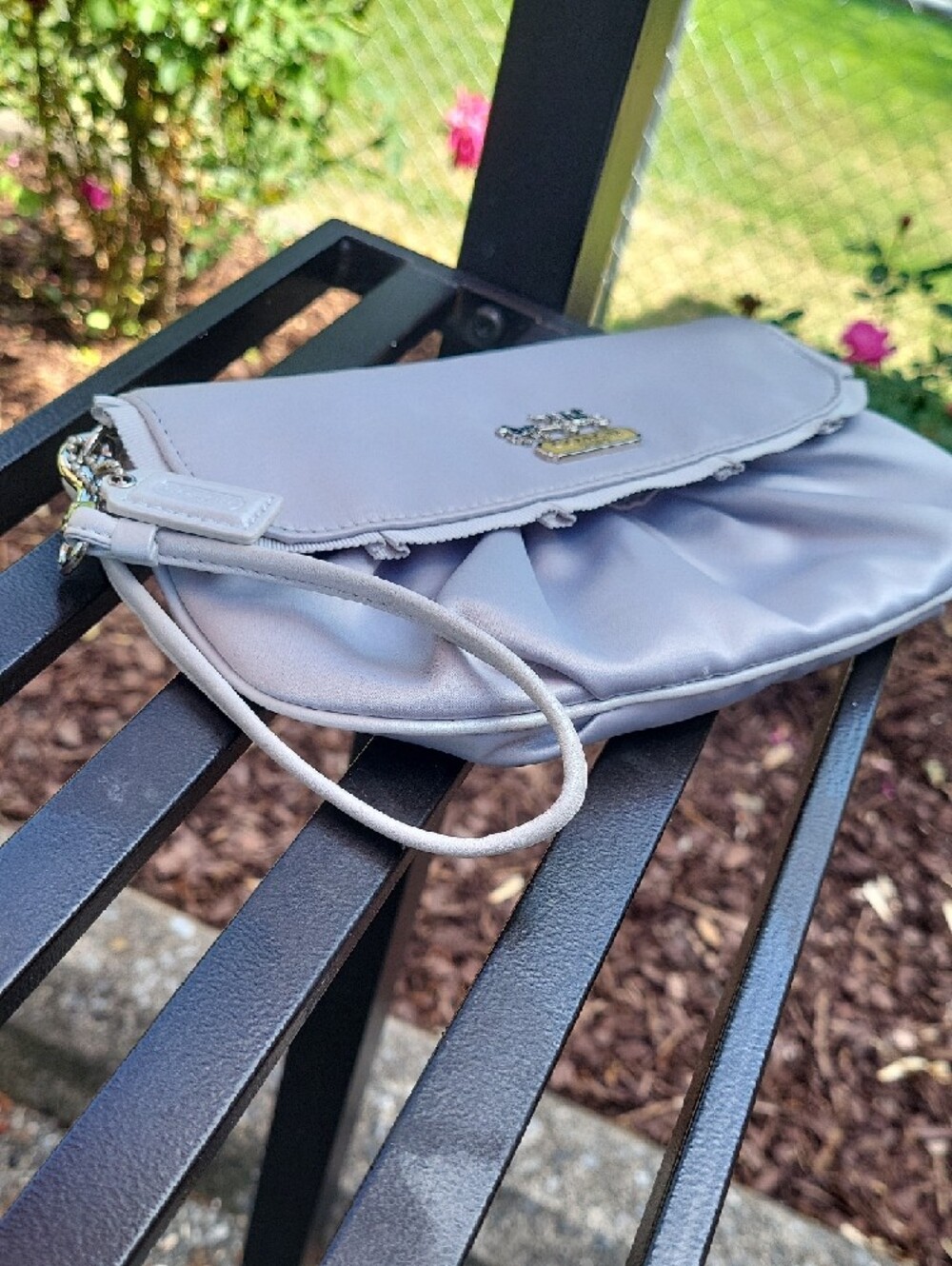 Coach Lavender Gray Wristlet Clutch - Picture 8 of 12